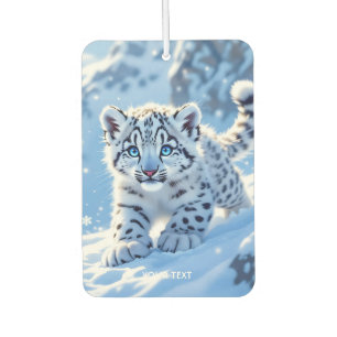 Fantasy Süßer Schneebaby Leopard Autolufterfrischer