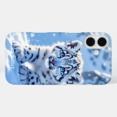 Fantasy Süßer Schneebaby Leopard Case-Mate iPhone Hülle (Rückseite (Horizontal))
