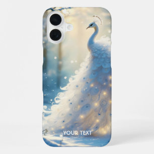 Fantasy Süßer Schneewhite Pfau iPhone 16 Plus Hülle