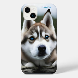 Fantasy Süßer Sibirischer Husky, Vintage-Fantasy iPhone 14 Plus Hülle
