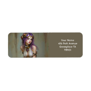 Fantasy Süßer Steampunk Lila Mädchen