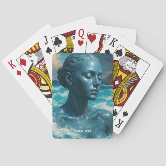 Fantasy Süßer Stein Haut Meer Spielkarten (Rückseite)