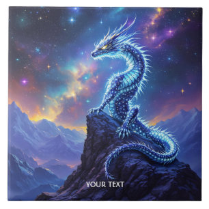 Fantasy Süßer Sternenlicht-Drachenhimmel Fliese