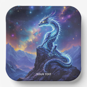Fantasy Süßer Sternenlicht-Drachenschimmel Pappteller