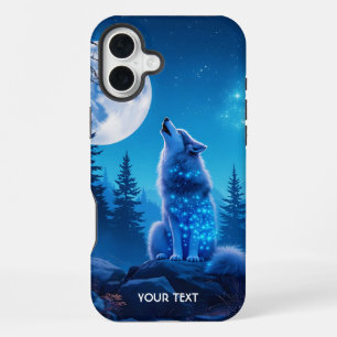 Fantasy Süßer Wolf Doppelte Belichtung  iPhone 16 Plus Hülle