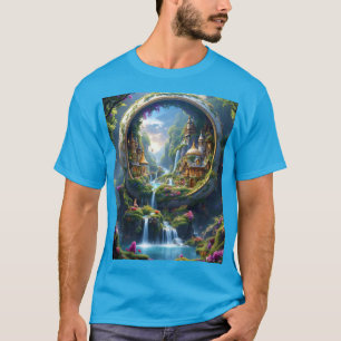 Fantasy Süßes Dorf Kleine Stadt . Perfekt Als Ein T-Shirt