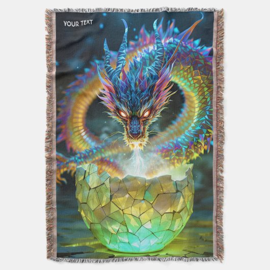 Fantasy Süßes Grüner Drachen Ei Decke (Vorderseite Vertikal)
