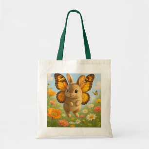 Fantasy Süßes Kaninchen Blumen Flügel Tragetasche