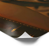 Fantasy Süßes Klavier Waschbär Spielend Poster (Ecke)