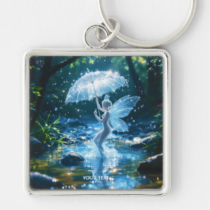 Fantasy Süßes Mädchen Wasser Regenschirm Schlüsselanhänger