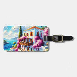 Fantasy süßes Meer-Villa-Haus Gepäckanhänger