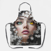 Fantasy süßes Puzzle Mädchen Gesicht Schürze (Vorderseite)