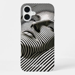 Fantasy Süßes Schwarz-Weiß-Gesicht iPhone 16 Plus Hülle