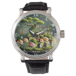 Fantasy Süßes Sushi Japanische Landschaft Armbanduhr