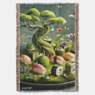 Fantasy Süßes Sushi Japanische Landschaft Decke