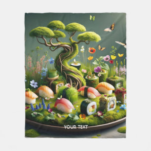Fantasy Süßes Sushi Japanische Landschaft Fleecedecke