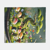 Fantasy Süßes Sushi Japanische Landschaft Fleecedecke (Vorderseite (Horizontal))