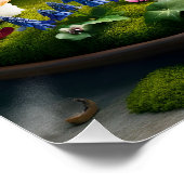 Fantasy Süßes Sushi Japanische Landschaft Poster (Ecke)