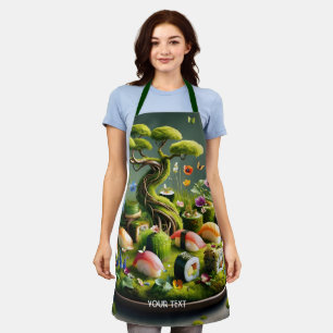 Fantasy Süßes Sushi Japanische Landschaft Schürze