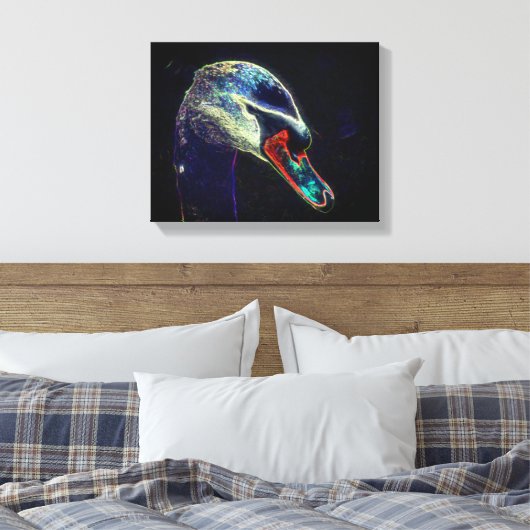 Fantasy Swan Abstract Animal Art Leinwanddruck (Insitu (Schlafzimmer))