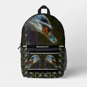 Fantasy Swan Animal Art Personalisiert Bedruckter Rucksack