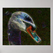 Fantasy Swan Animal Art Poster (Vorne)
