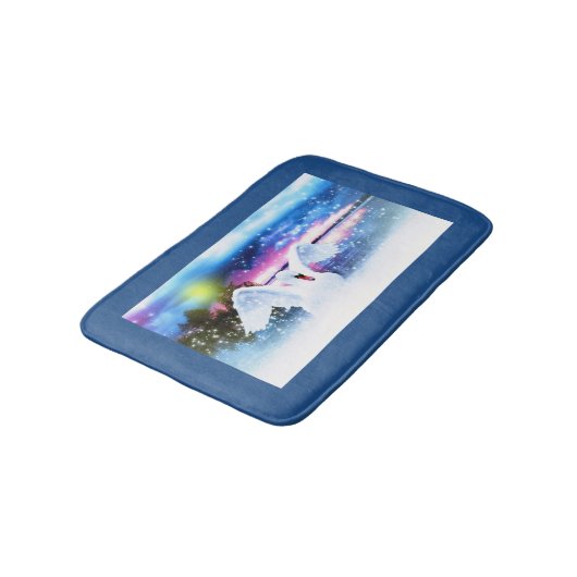 Fantasy Swan Badematte (Schrägansicht)