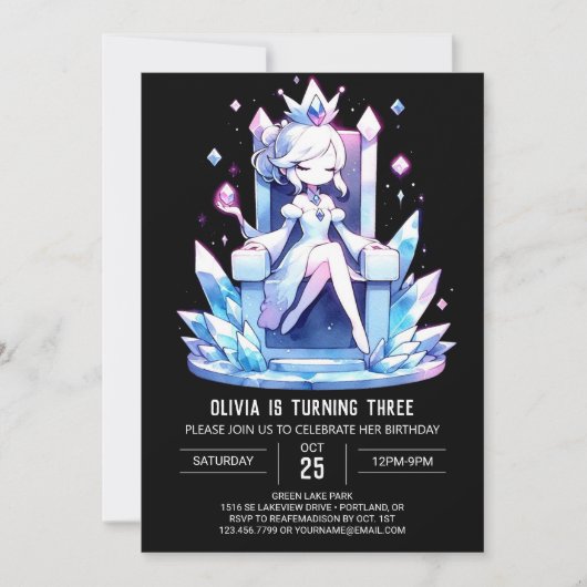 Fantasy Sweet Princess Birthday Einladung (Vorderseite)