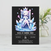 Fantasy Sweet Princess Birthday Einladung (Stehend Vorderseite)