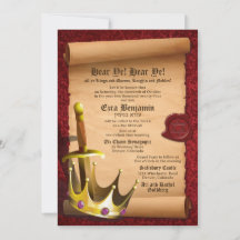 Fantasy Sword Crown Medieval Times Bar Mitzvah