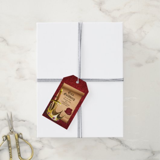 Fantasy Sword Crown Mittelalterlicher Ritter Bar M Geschenkanhänger (Mit Garn)