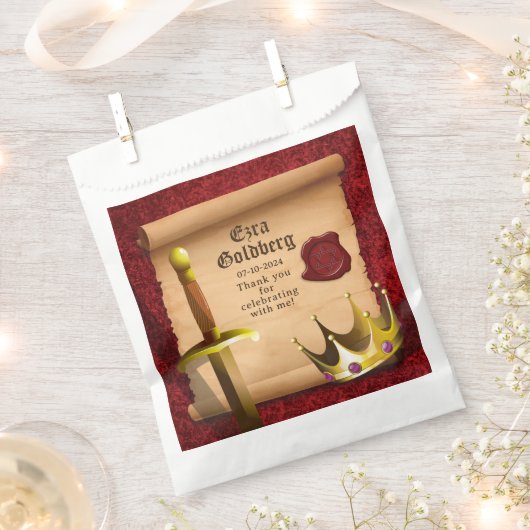 Fantasy Sword Crown Mittelalterlicher Ritter Bar M Geschenktütchen (Ausgeschnitten)