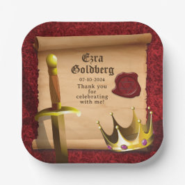 Fantasy Sword Crown Mittelalterlicher Ritter Bar M Pappteller
