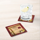 Fantasy Sword Crown Mittelalterlicher Ritter Bar M Rechteckiger Pappuntersetzer (Vor Ort)