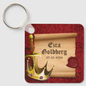 Fantasy Sword Crown Mittelalterlicher Ritter Bar M Schlüsselanhänger (Vorderseite)