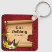 Fantasy Sword Crown Mittelalterlicher Ritter Bar M Schlüsselanhänger (Rückseite)