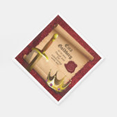 Fantasy Sword Crown Mittelalterlicher Ritter Bar M Serviette (Ecke)