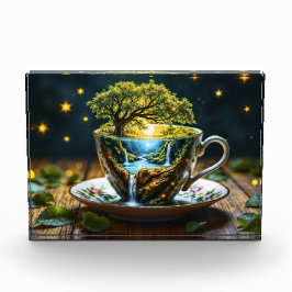 Fantasy Teacup Miniworld Wasserfälle Fotoblock