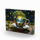 Fantasy Teacup Miniworld Wasserfälle Fotoblock (Rechts)