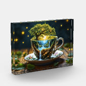 Fantasy Teacup Miniworld Wasserfälle Fotoblock (Links)