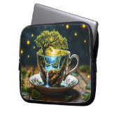 Fantasy Teacup Miniworld Wasserfälle Laptopschutzhülle (Vorderseite Links)