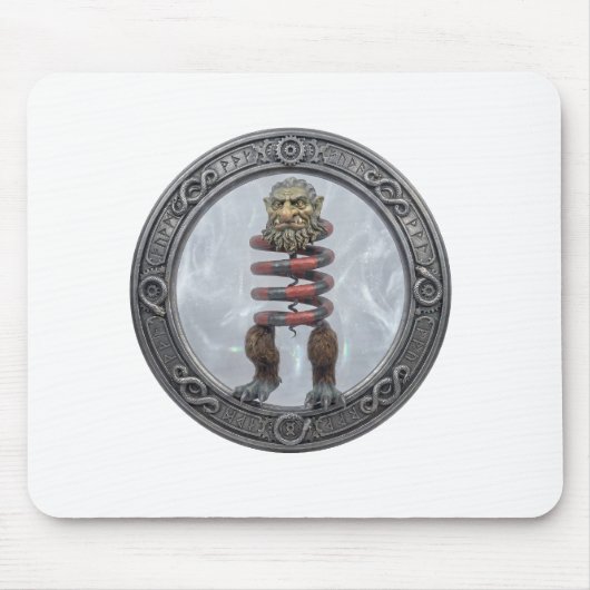 Fantasy: Teil Troll Teil Korallenschlange Mousepad (Vorne)