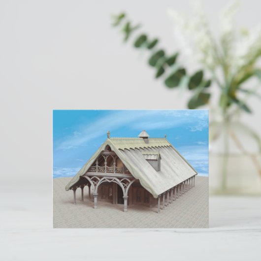 Fantasy Tempel Postkarte (Stehend Vorderseite)