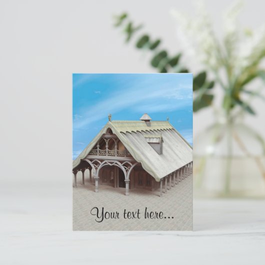 Fantasy Tempel Postkarte (Stehend Vorderseite)