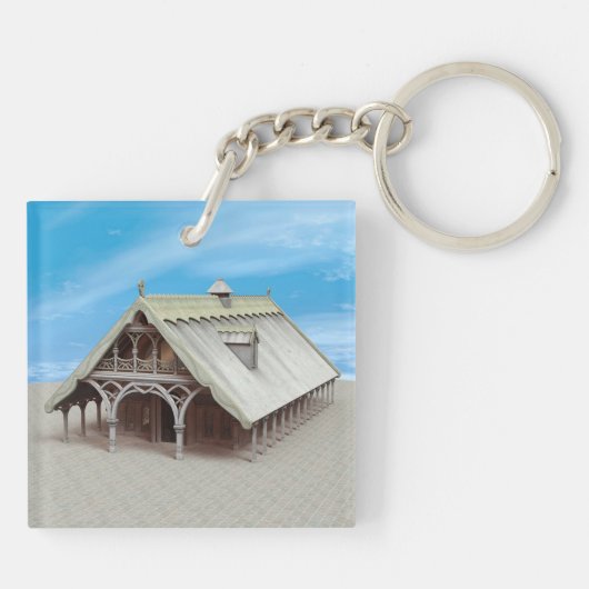 Fantasy Tempel Schlüsselanhänger (Rückseite)