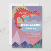 Fantasy Theme Dragon Sleepoe Campout Einladung (Vorderseite)