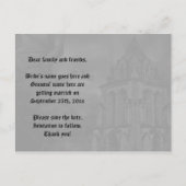 Fantasy Theme Hochzeitsdrache Save the Date Ankündigungspostkarte (Rückseite)