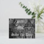 Fantasy Theme Hochzeitsdrache Save the Date Ankündigungspostkarte (Stehend Vorderseite)