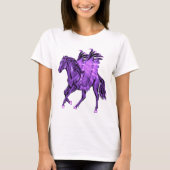 Fantasy Theme Lila Pegasus Winged Horse T-Shirt (Vorderseite)