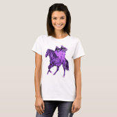 Fantasy Theme Lila Pegasus Winged Horse T-Shirt (Vorne ganz)